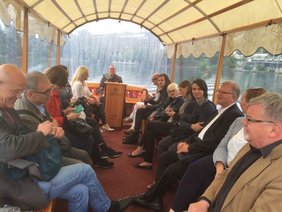 Pletna boat ride across Lake Bled