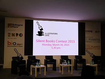 Tekmovanje slikanic brez besef tekmovanja slikanic brez besed (Silent Book Contest) na knjižnem sejmu v Bologni 2015 Tekmovanje slikanic brez besef tekmovanja slikanic brez besed (Silent Book Contest) na knjižnem sejmu v Bologni 2015