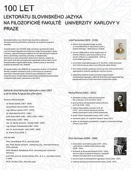 Program ob stoletnici Slovenskega lektorata na Karlovi univerzi v Pragi Program ob stoletnici Slovenskega lektorata na Karlovi univerzi v Pragi
